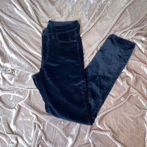 Hudson Black Velvet Barbara super skinny high rise